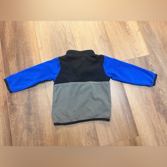 The North Face Glacier Fleece 1/4 Snap Pullover Baby 12-18M Blue Gray Colorblock - Picture 4 of 9